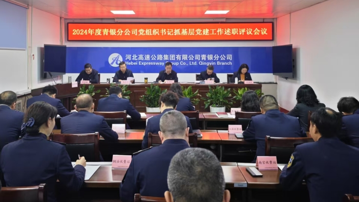 青银分公司召开2024年度党组织书记抓基层党建工作述职评议会